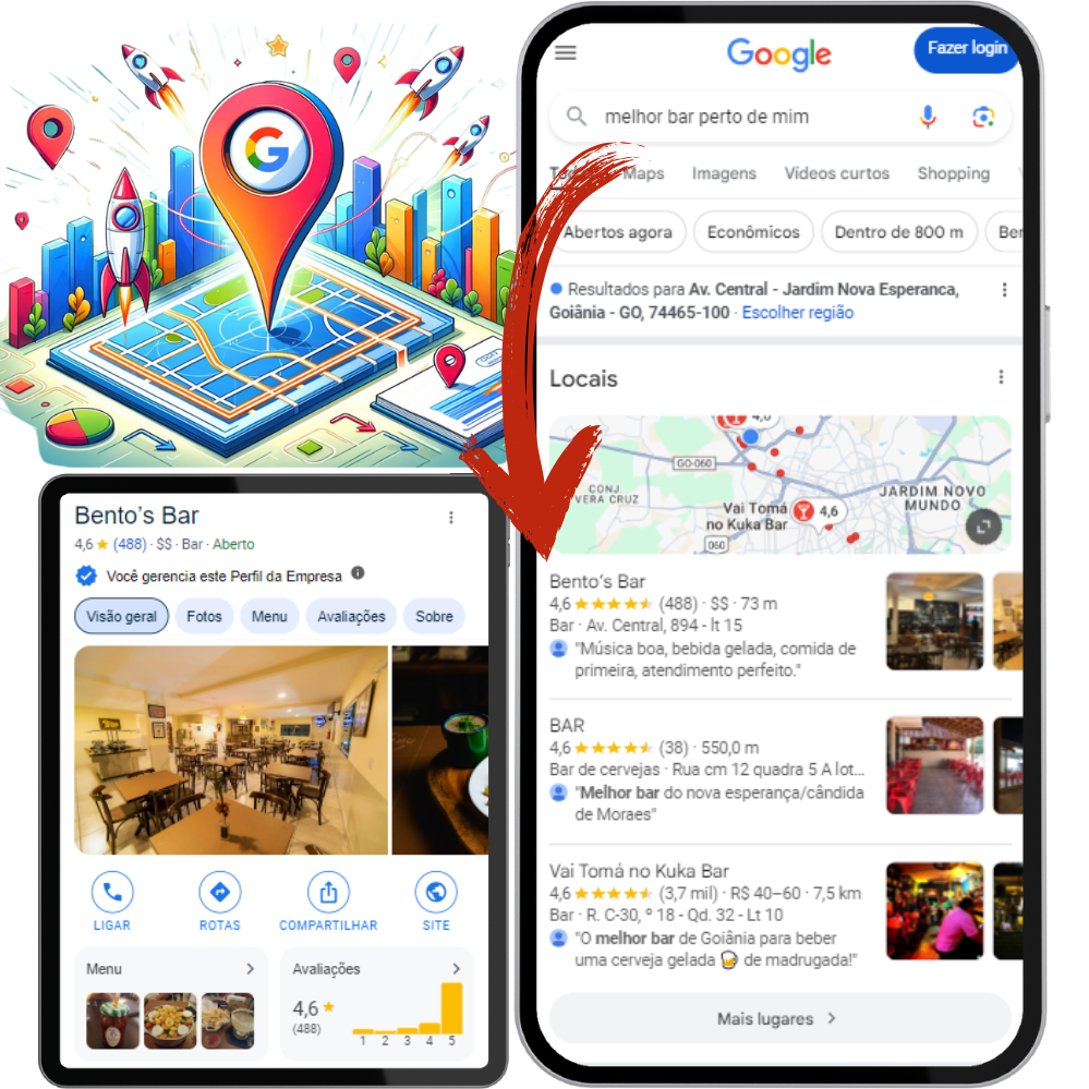 Negócio em destaque no Google